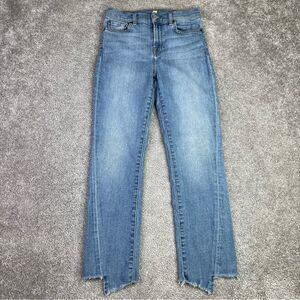7 For All Mankind Edie Jeans Women’s 26 Blue Slim Straight High Rise Denim